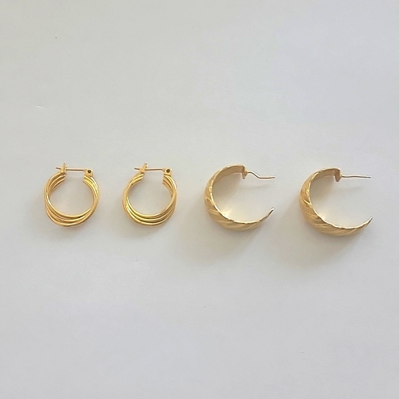 Bundle of 6 Goldtone Earrings - Picture 8 of 8